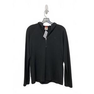 Icebreaker Sport 320 Merino Wool Black Women’s Hoodie Front Zip Hood Size Large